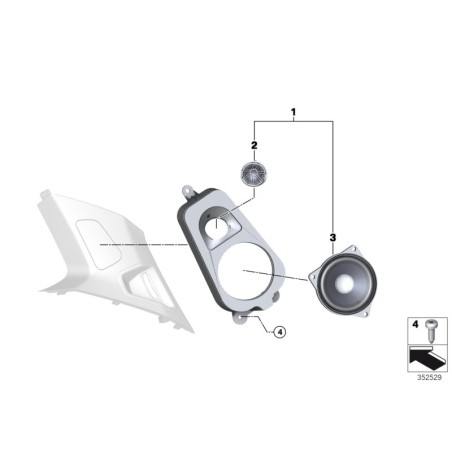 Haut-parleur de gamme moyenne - Pièce d'origine BMW 65139141501