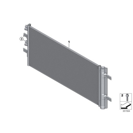 Condenseur de climatisation BMW/A/C avec sécheur - Pièce d'origine BMW64509271204