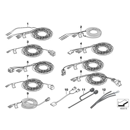 Câble de réparation d'airbag BMW - Pièce d'origine BMW61129118135