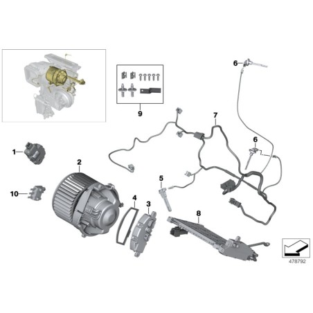 BMW/Actionneur de climatisation 509784 - Pièce d'origine BMW64119321034