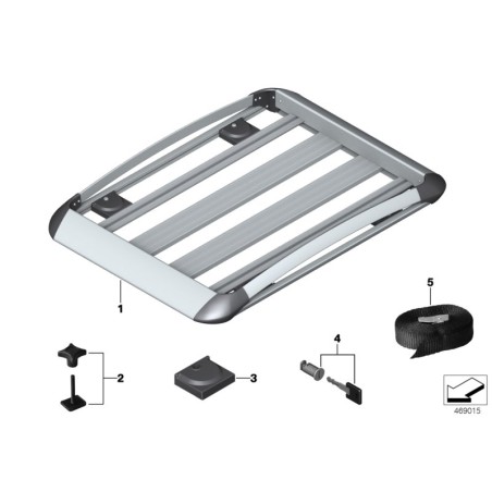 BMW/Panier à bagages en aluminium - Pièce d'origine BMW82120442358