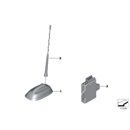 BMW/Tige d'antenne - Pièce d'origine BMW65209270026