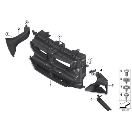 Support de radiateur auxiliaire BMW - Inférieur gauche - Pièce d'origine BMW51747325044