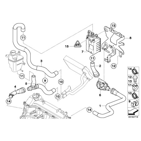 BMW/Pompe à eau auxiliaire - Pièce d'origine BMW64118381989