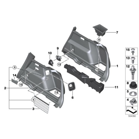 BMW/Clip de fixation axiale - Pièce d'origine BMW52207115704