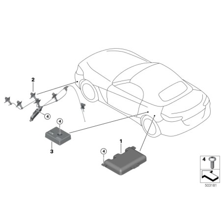 BMW/Antenne de secours - Pièce d'origine BMW65209325735