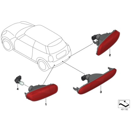 BMW/Douille d'ampoules - Pièce d'origine BMW63247249647