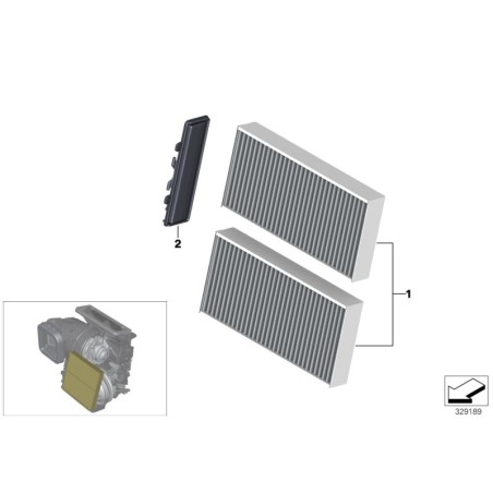 Filtre à habitacle / Filtre à air frais - Pièce d'origine BMW64119321875