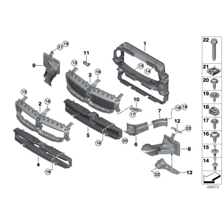 BMW/Écrou à clipser - Pièce d'origine BMW51717065773