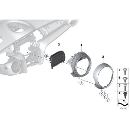 BMW/Instrument central - Pièce d'origine BMW65509367674