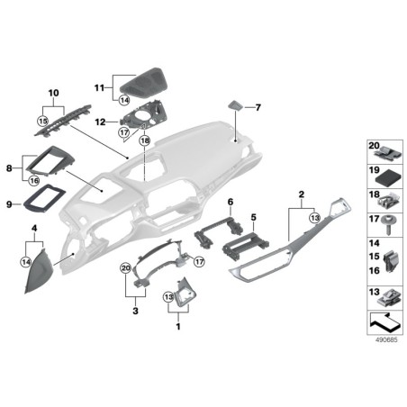 BMW/Collier - Pièce d'origine BMW51167151389