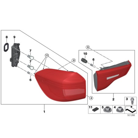 BMW/Ampoule transparente - Pièce d'origine BMW63217160788