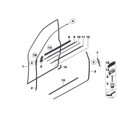 BMW/Clip - Pièce d'origine BMW51218213615