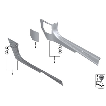 BMW/Clip - Pièce d'origine BMW51437048911