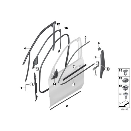 BMW/Clip - Pièce d'origine BMW51767412895