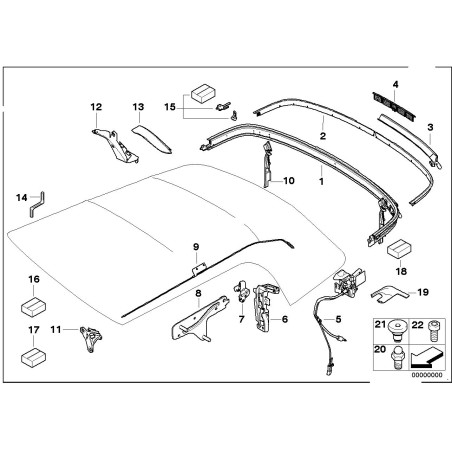 Pièce automobile d'origine - Moulure arrière du coffre droit pour capote décapotable BMW54342758118.