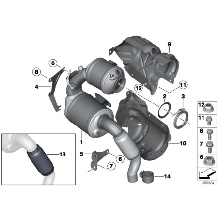 Joint de filtre à particules diesel - Pièce d'origine BMW 18308518970