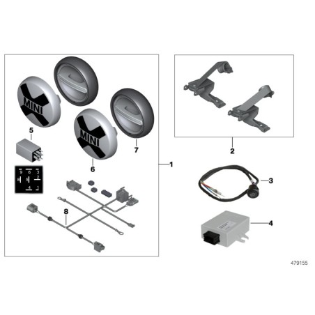 Kit de rétrofit de feux de conduite noirs pour BMW - Pièce d'origine BMW63120417885