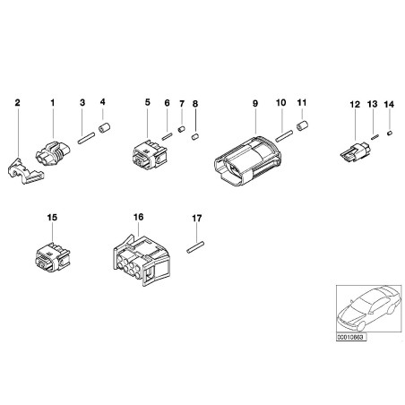 BMW/Obturateur factice - Pièce d'origine BMW61138366249