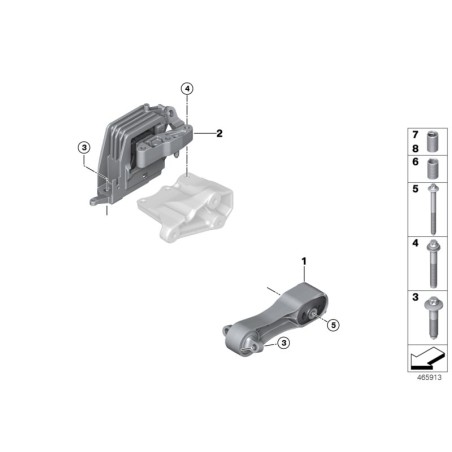 BMW/Support moteur - Pièce d'origine BMW22116875632