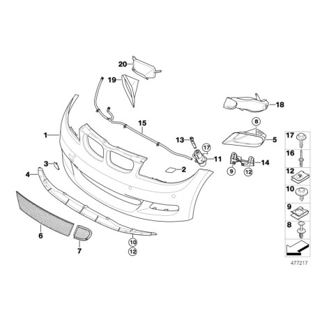 BMW/Attache à expansion - Pièce d'origine BMW51111944537