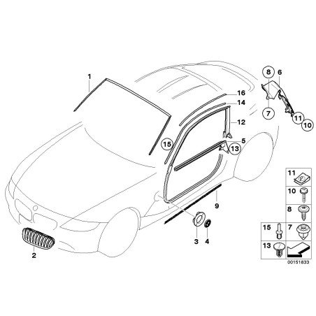 Vis à tête fraisée paire 2 pièces - Pièce d'origine BMW 2x07146989762