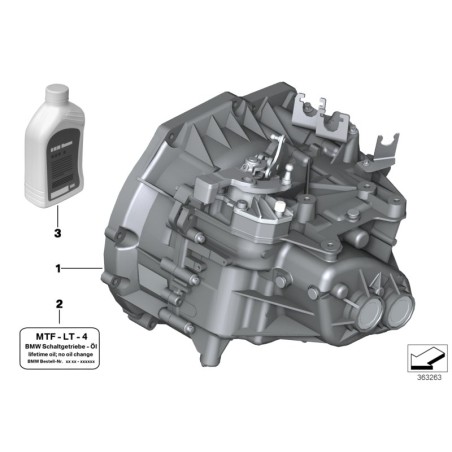 BMW/Huile de boîte de vitesses pour transmissions manuelles MTF-LT 4 - Pièce d'origine BMW83222339223