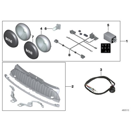 Ampoule de phare BMW/H3 55W - Pièce d'origine BMW63217160779