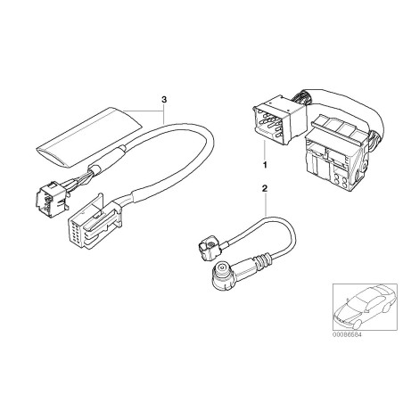 BMW/Adaptateur de faisceau - Pièce d'origine BMW61126913957