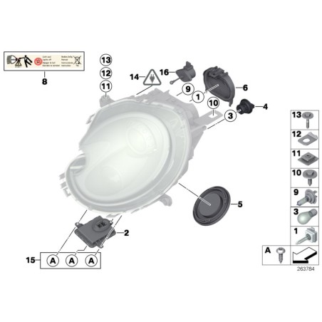 BMW/Moteur de réglage des phares - Pièce d'origine BMW67168352206