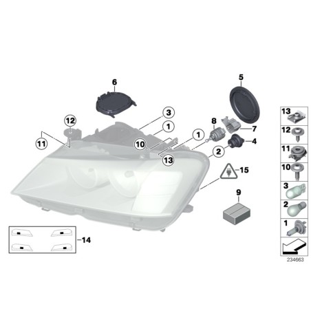 Cache de phare antibrouillard - Pièce d'origine BMW63126934753