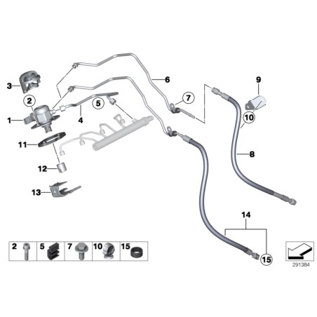 Joint d'étanchéité de profil de pompe à carburant haute pression - Pièce d'origine BMW MINI 11127588416