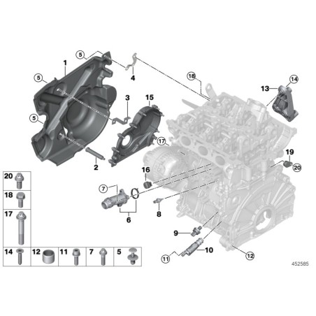 Carter de chaîne de distribution - Pièce d'origine BMW 11148512597