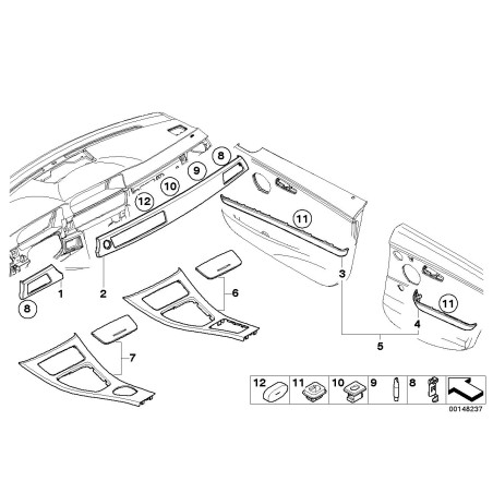 Joint d'étanchéité de garniture - Pièce d'origine BMW 51166952674