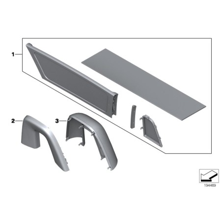 Déflecteur de vent - Pièce d'origine BMW 54347200808