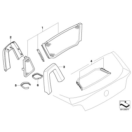 Ensemble de déflecteurs de vent - Pièce d'origine BMW 54347117745