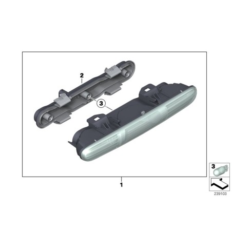 Pare-chocs arrière S ou Jcw N/S Feu antibrouillard gauche - Pièce d'origine MINI 63242751707