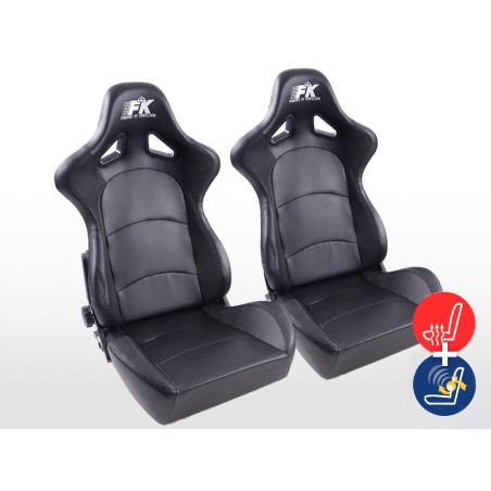 Sièges sport FK Sièges demi-coque pour voiture Set Control avec chauffage et massage des sièges