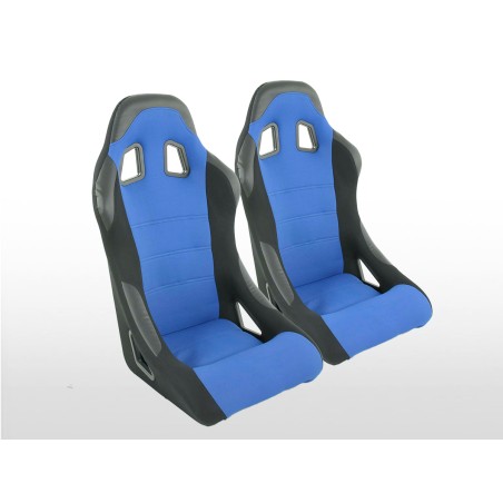 Sièges sport FK Sièges baquets complets pour voiture Set Edition 4 tissu bleu