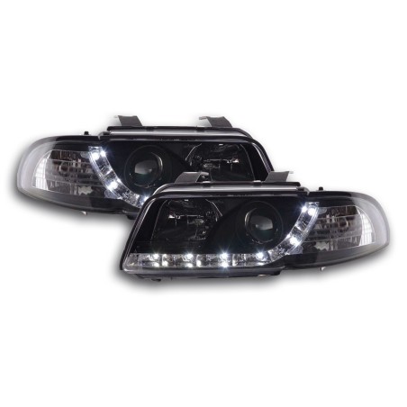 Phare Daylight LED DRL look Audi A4 type B5 95-99 noir