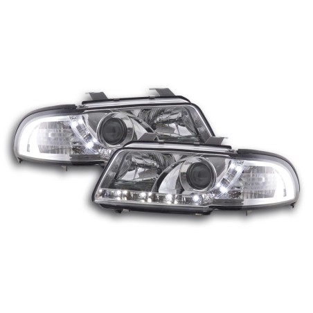 Phare Daylight LED DRL look Audi A4 type B5 99-01 chrome