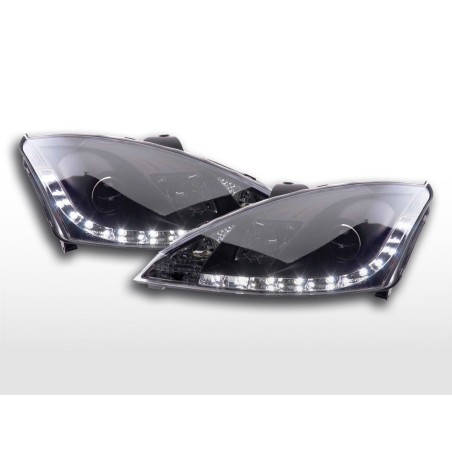 Phare Daylight à LED DRL look Ford Focus 3/4/5 portes. 01-04 noir