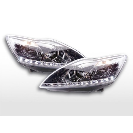 Phare Daylight à LED DRL look Ford Focus 3/5 portes. 08-10 chromé