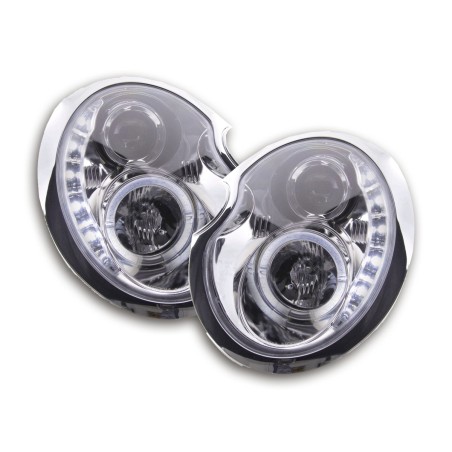 Phare Daylight LED DRL look Mini Cooper type R50 01-06 chrome