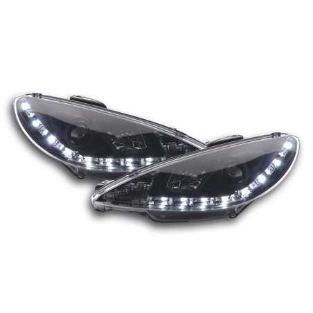 Phare Daylight LED Feux Diurnes Peugeot 206 Type S16 98- Noir