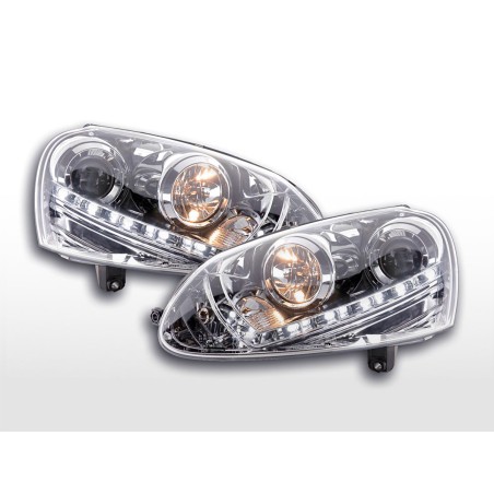 Phare Daylight LED feux de jour VW Golf 5 type 1K 03-08 chrome