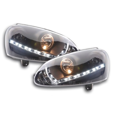 Phare Daylight LED feux de jour VW Golf 5 type 1K 03-08 noir