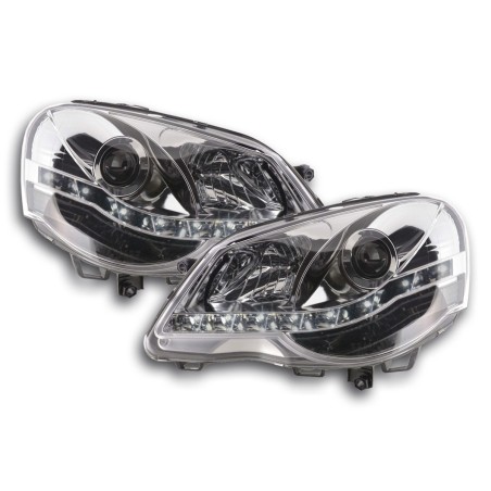 Phare Daylight LED DRL look VW Polo type 9N3 05-09 chrome