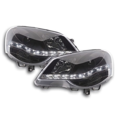 Phare Daylight LED look DRL VW Polo type 9N3 05-09 noir