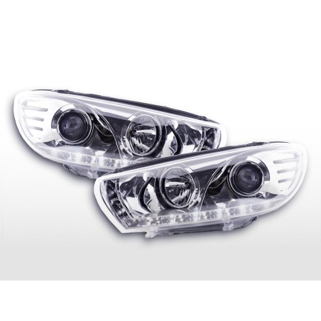 Phare Daylight LED DRL look VW Scirocco 3 Type 13 08- chromé